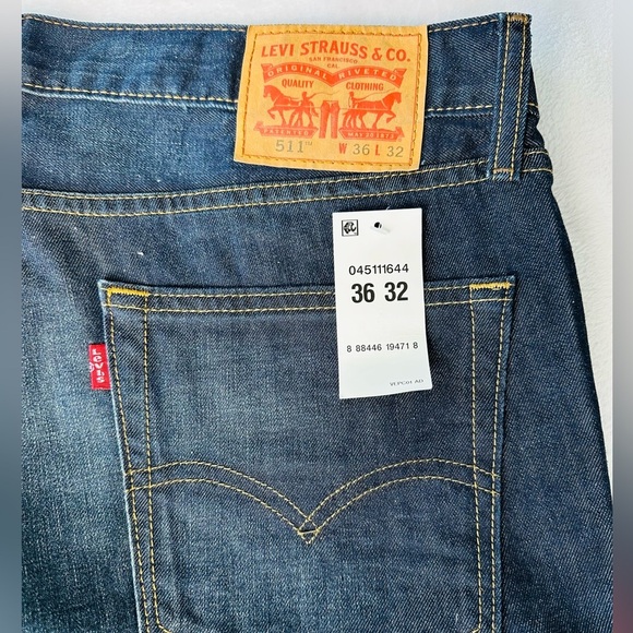 Levi's 511 Women’s Dark Blue Slim Jeans Size Waist 36; Length 32 - Picture 6 of 10